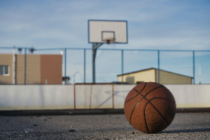 Basketball court outdoors
